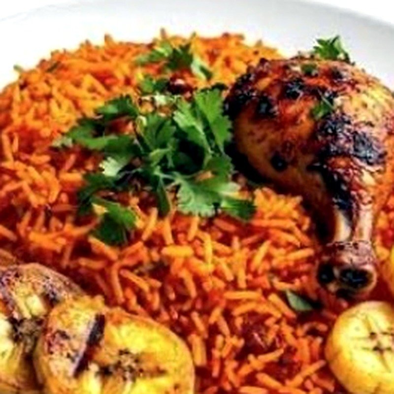 Jollof rice with chicken